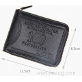 Fashion New Design US Dollar Print Business Card Holder Case Mens Wallet Slim PU Leather Purse for Travel